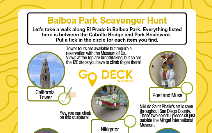 Kids' Scavenger Hunt San Diego - Balboa Park / Museums