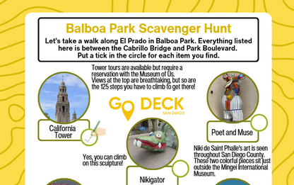 Kids' Scavenger Hunt San Diego - Balboa Park / Museums