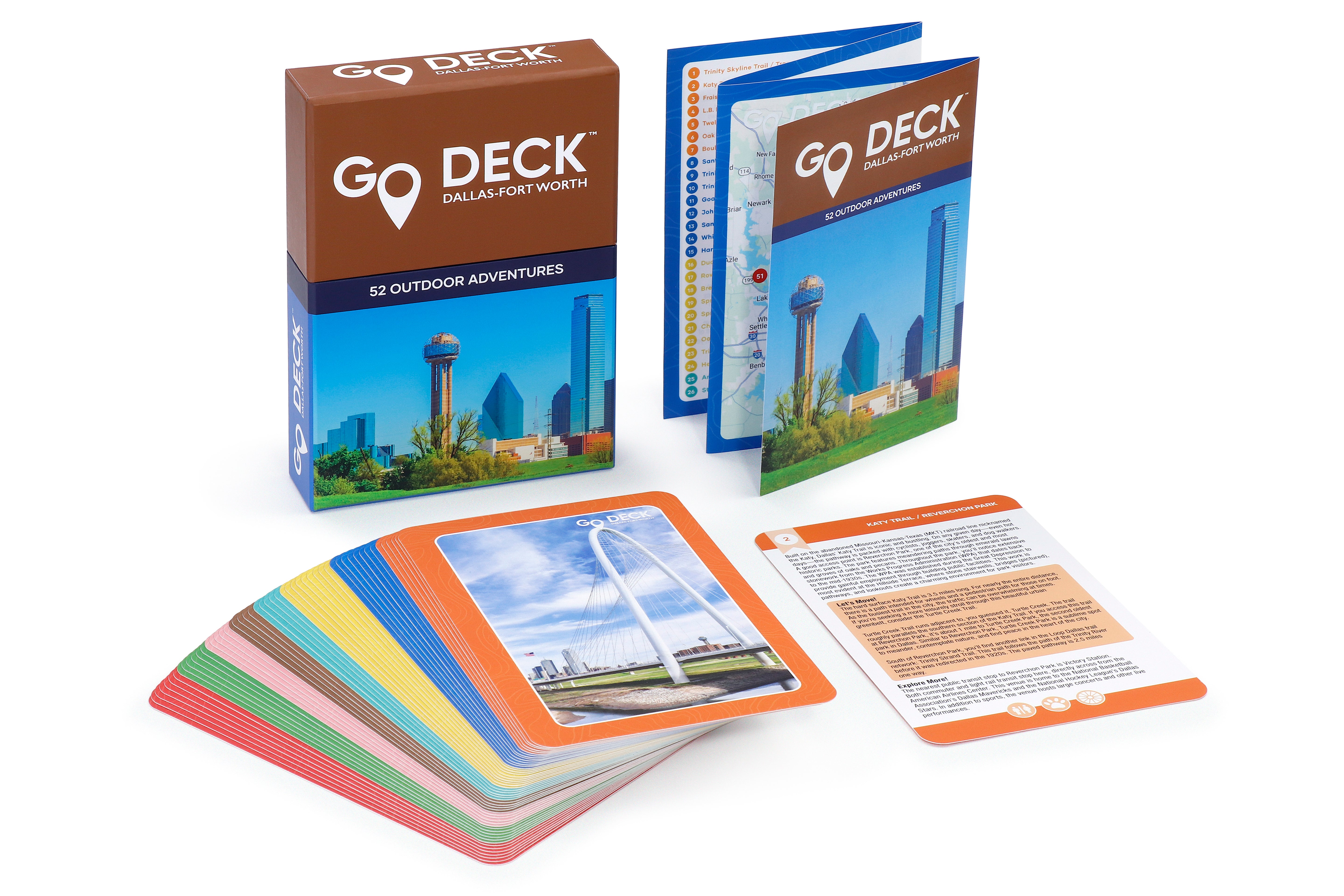 GO DECK outdoor adventure guide with cards on a white background